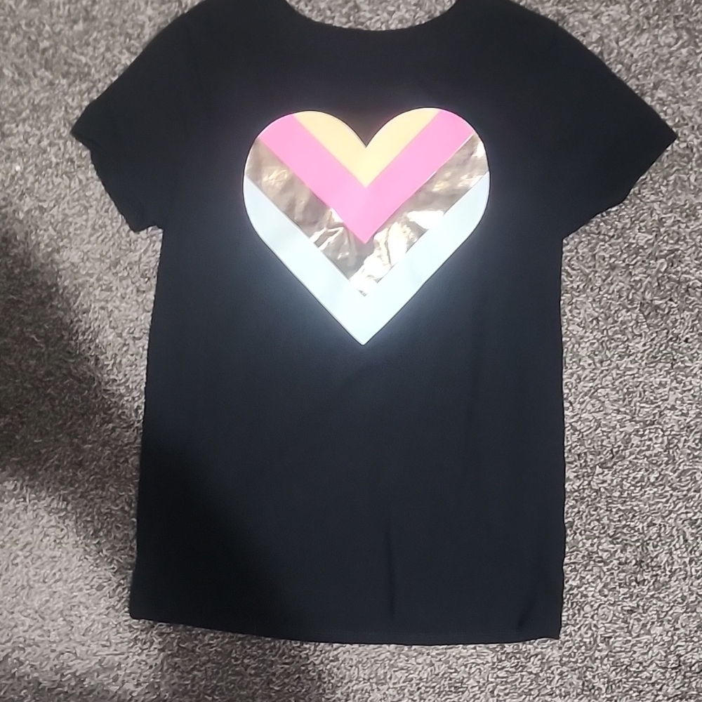 Kids Black Heart Graphic T-Shirt
